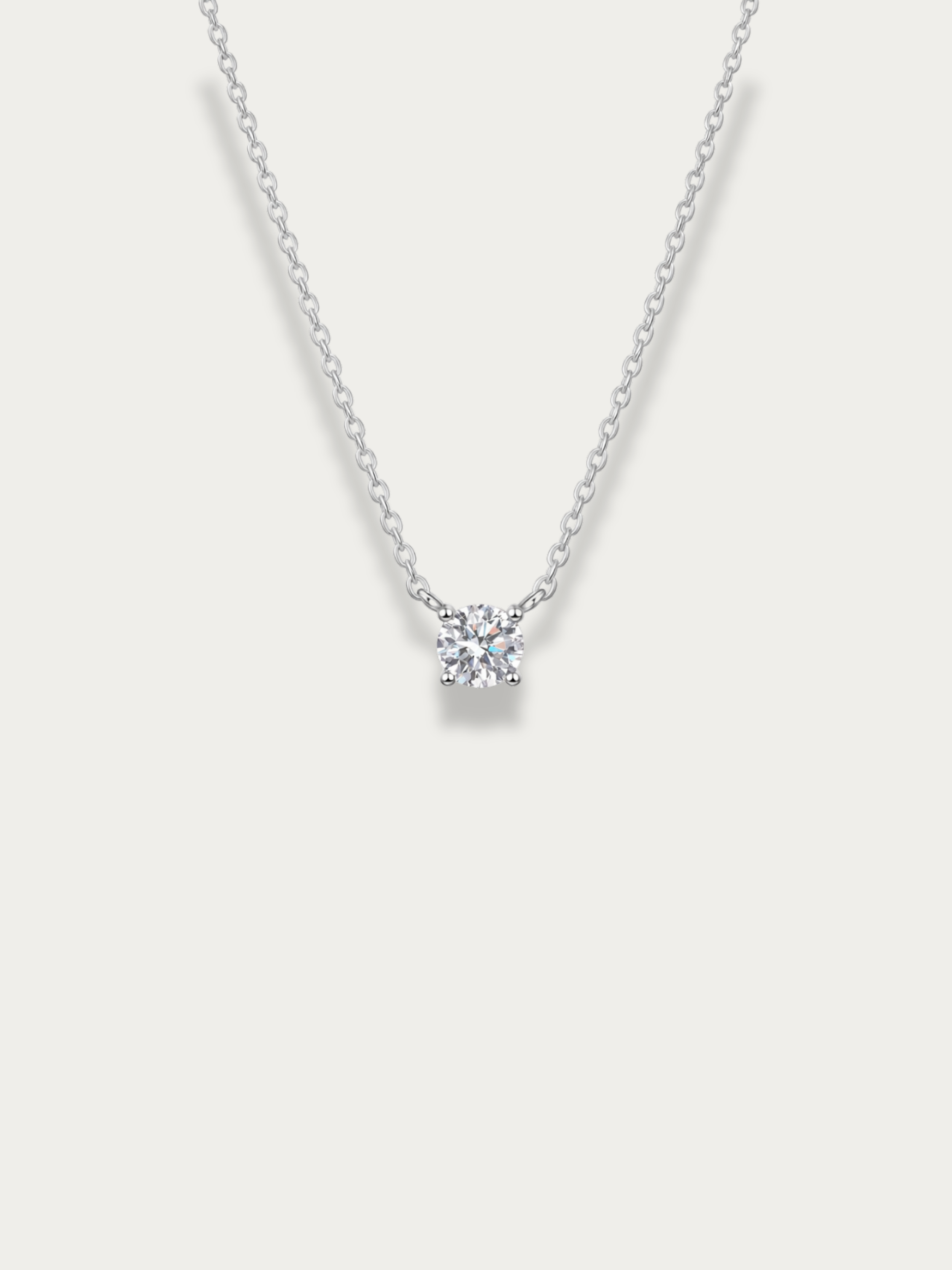 Ray Solitaire Moissanite Necklace