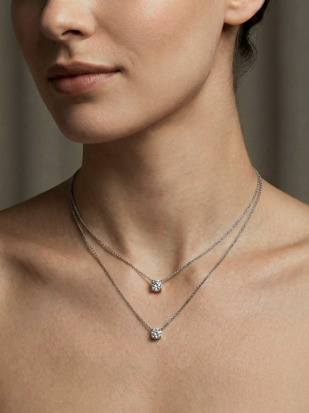 Ray Solitaire Moissanite Necklace
