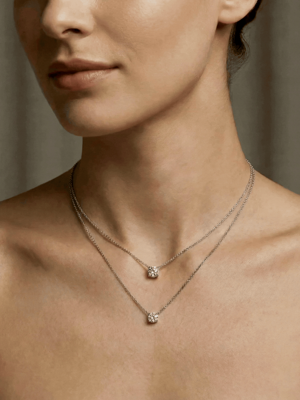 Ray Solitaire Moissanite Necklace