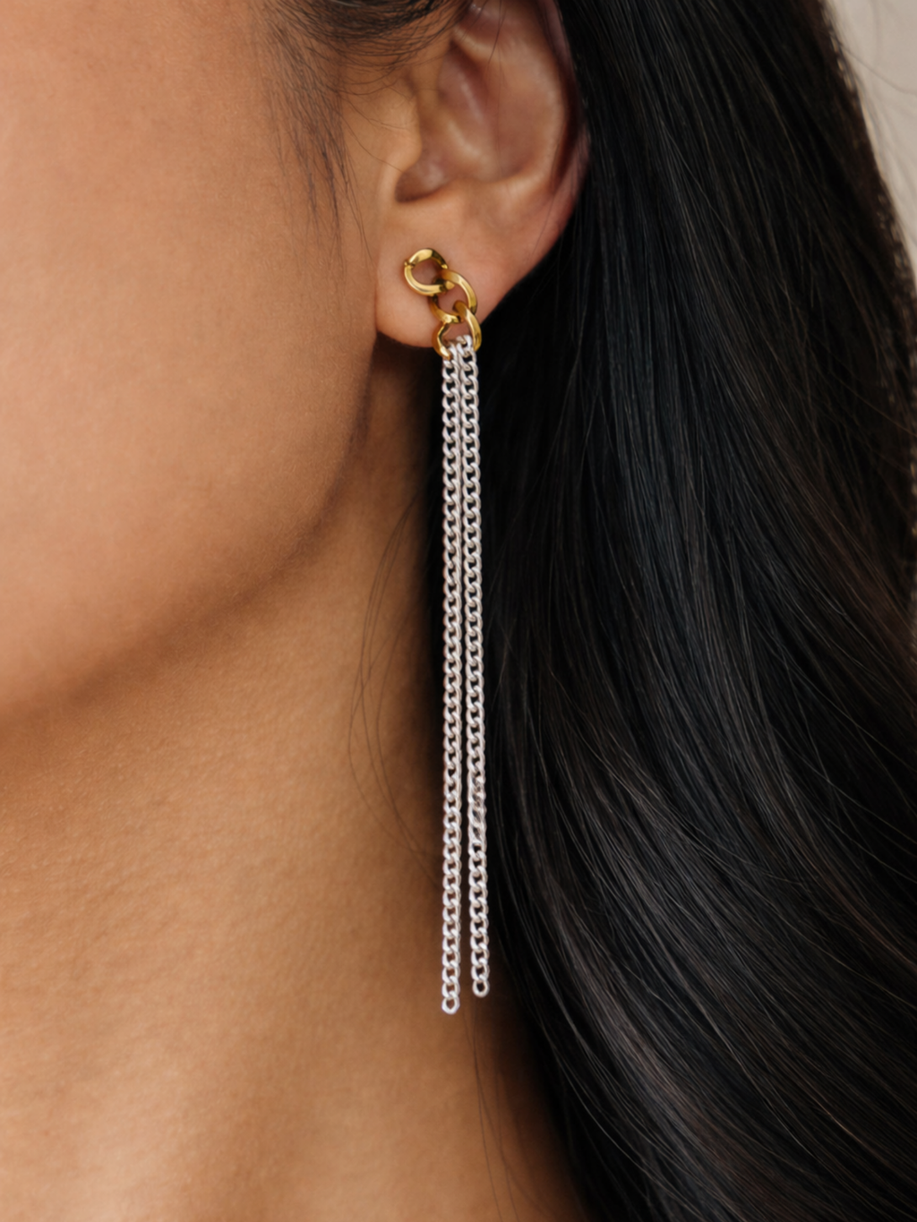 Realm Link Chain Drop Earrings