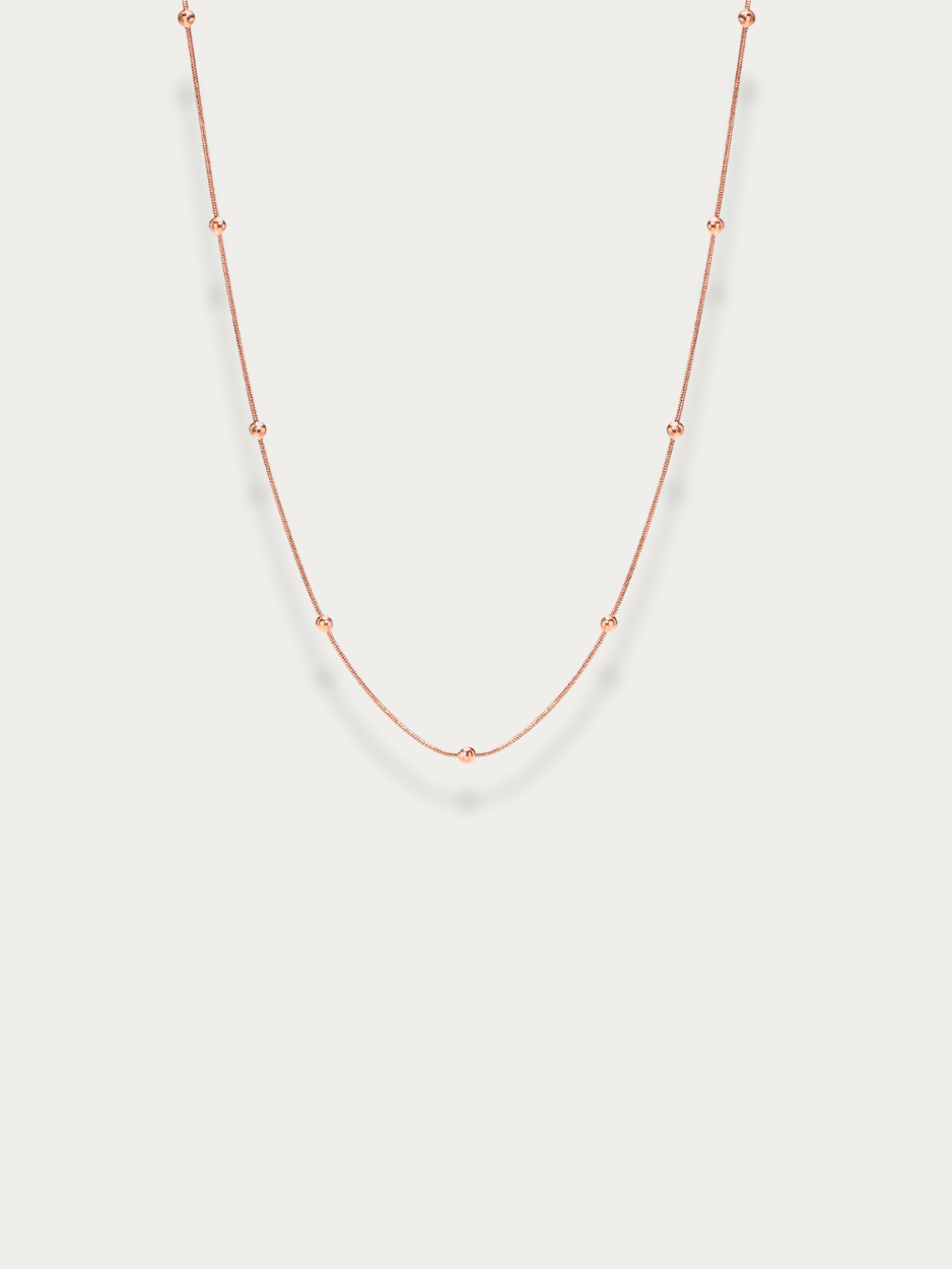 Rhea Satellite Snake Chain Necklace - Minimalist Lab