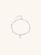 CRESSIDA Moon and Stars Sterling Silver Bracelet - Minimalist Lab