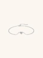 ESME Diamond Heart Sterling Silver Bracelet - Minimalist Lab