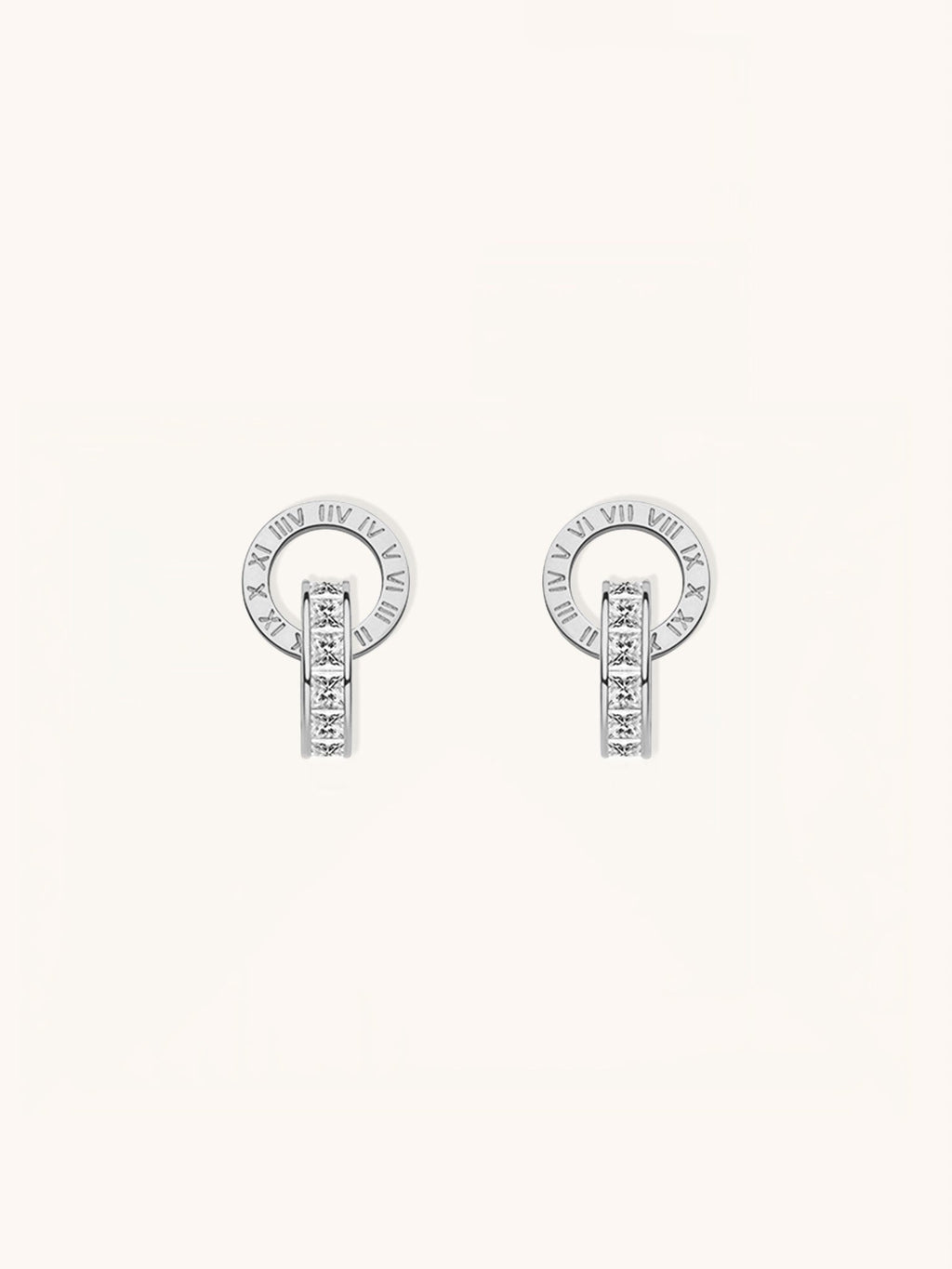 Roman Numerals Stud Earrings - Minimalist Lab