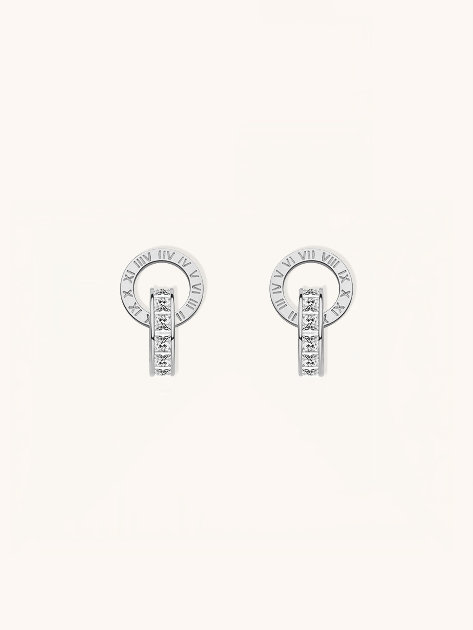 Roman Numerals Stud Earrings - Minimalist Lab