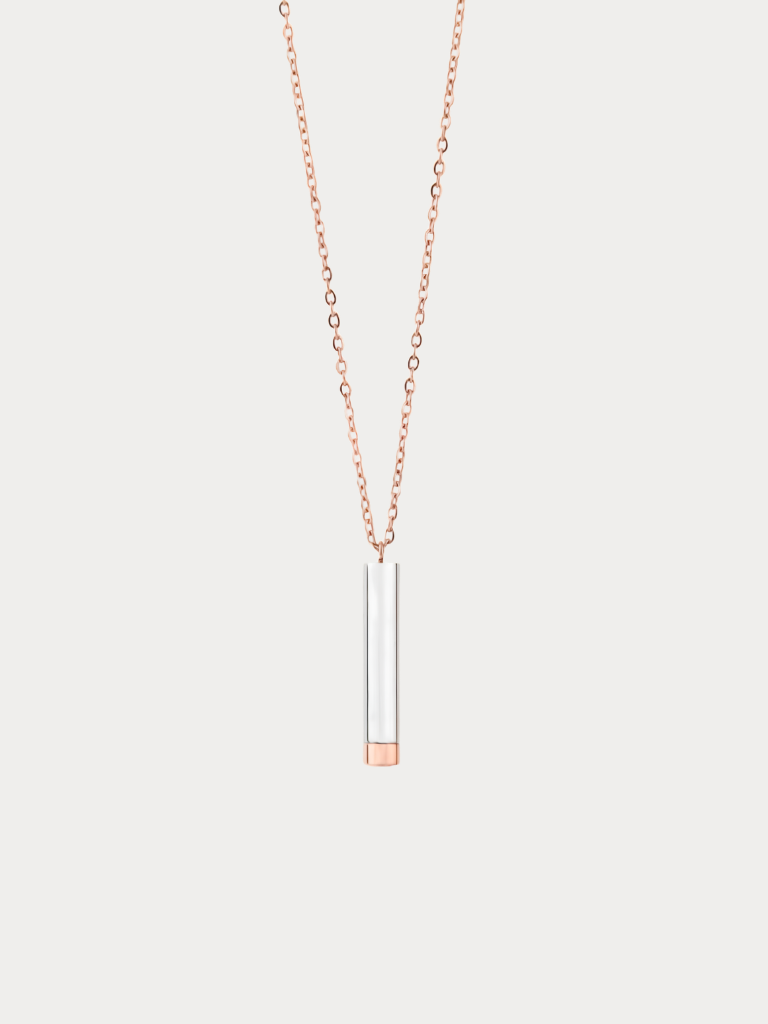 round cylinder bar engravable necklace