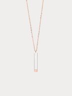 round cylinder bar engravable necklace