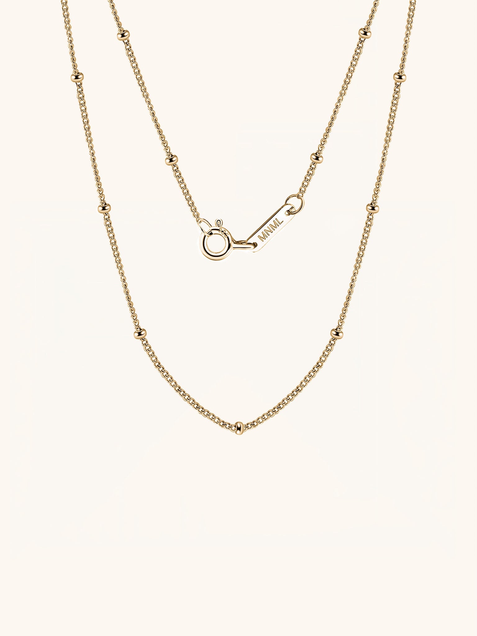 SATELLITE Beaded Sterling Silver Chain Necklace - Minimalist Lab