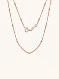 SATELLITE Beaded Sterling Silver Chain Necklace - Minimalist Lab