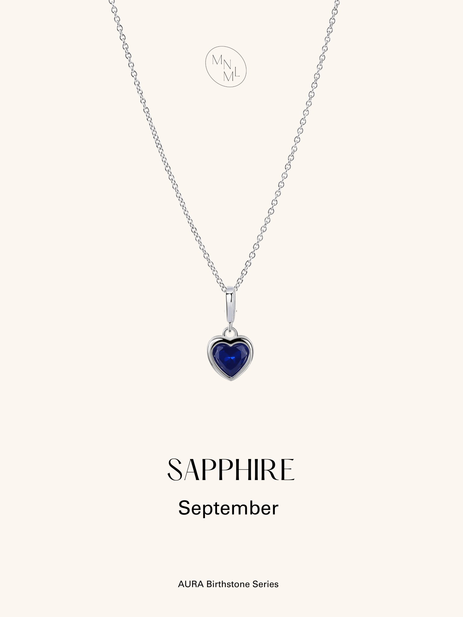 AURA Birthstone Sterling Silver Necklace - Minimalist Lab