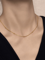 Gryphon Satellite Beaded Box Chain Necklace - Minimalist Lab