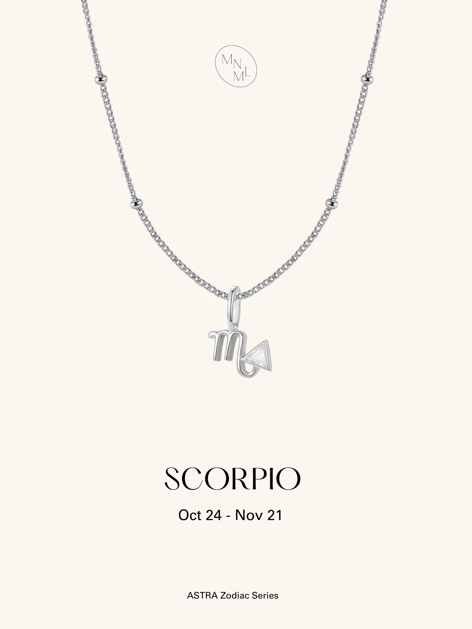 ASTRA Zodiac Sterling Silver Necklace - Minimalist Lab