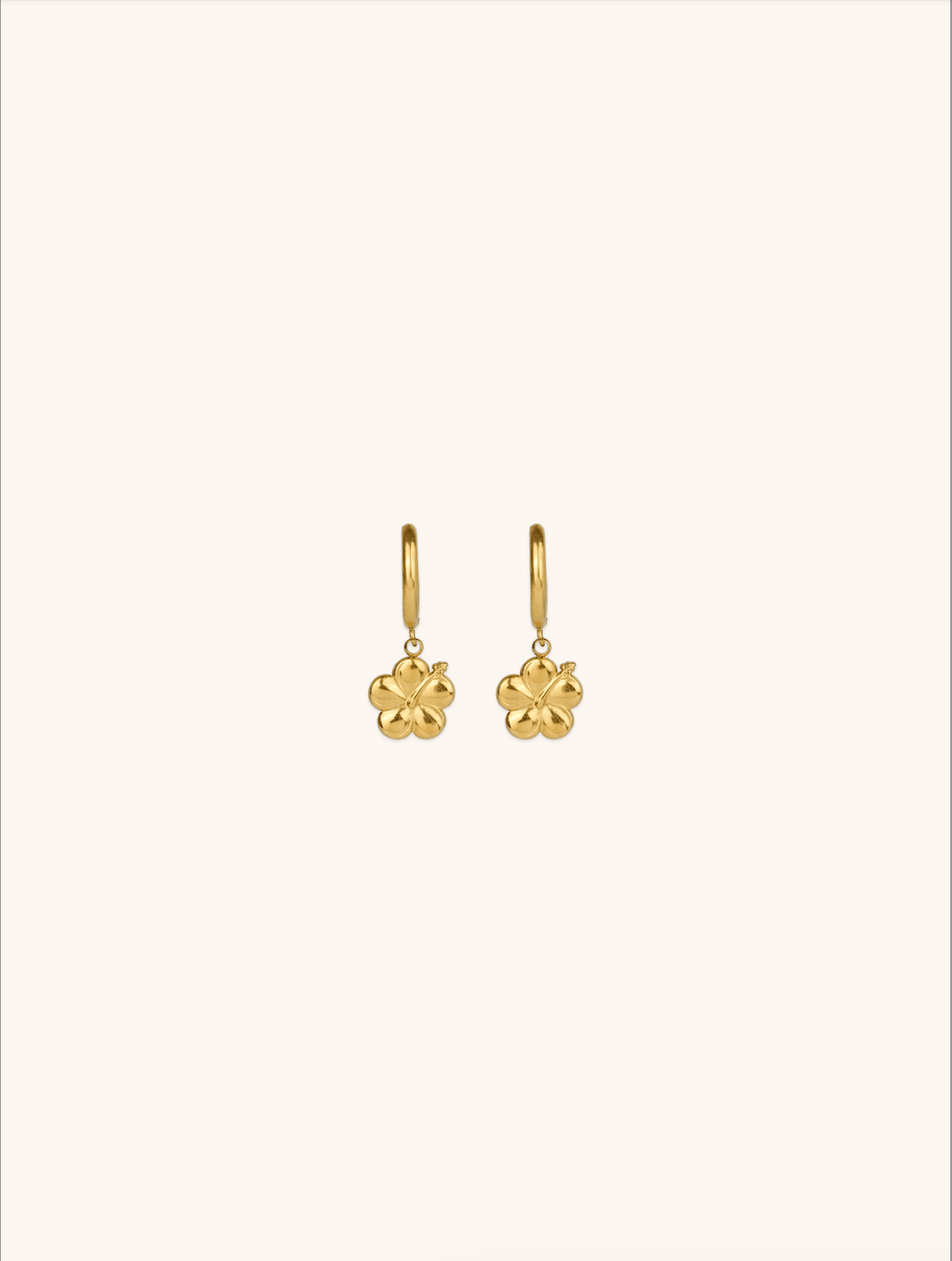 MNML x Zee Avi Hibiscus Flower Hoop Earrings - Minimalist Lab