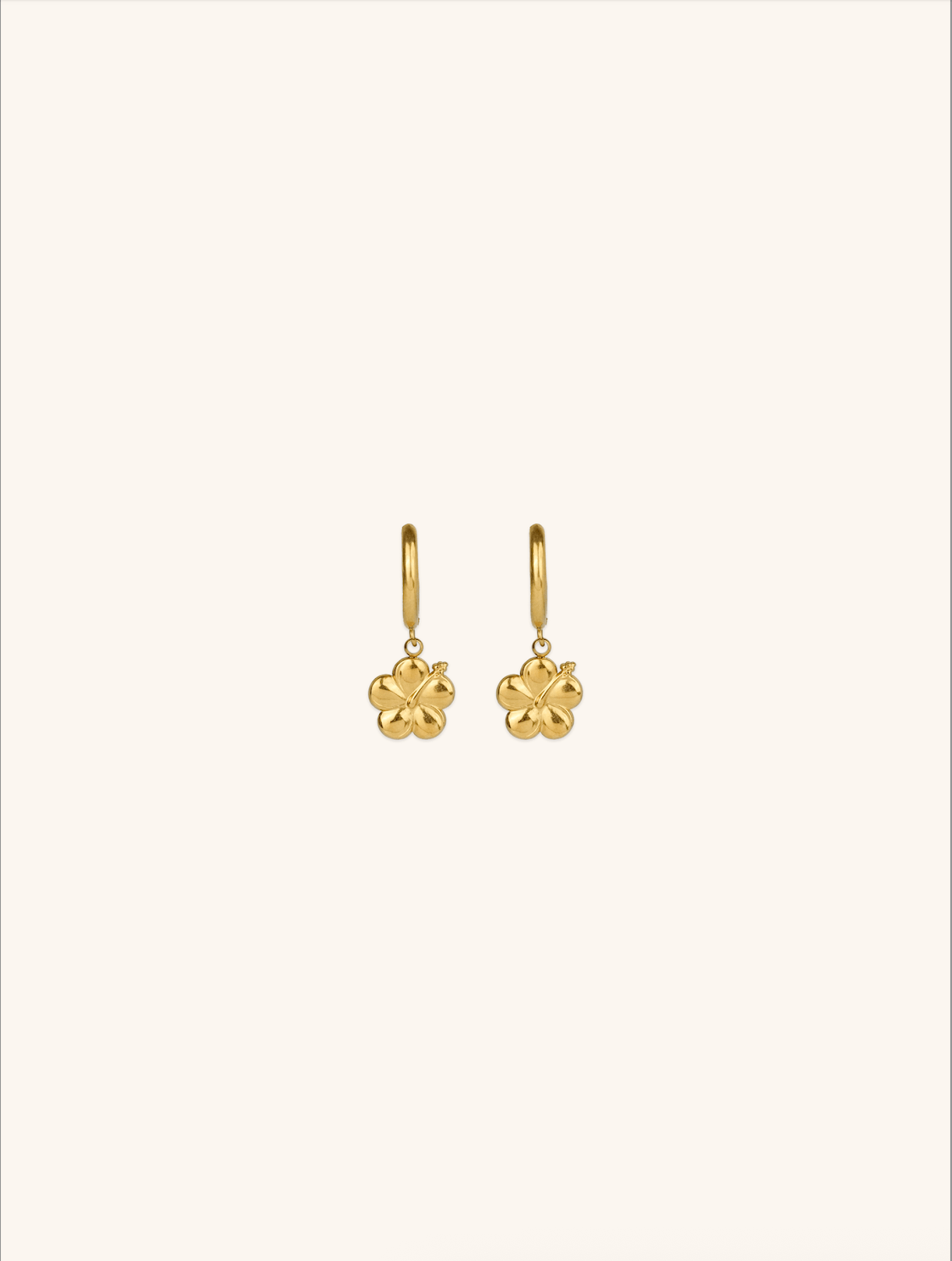 MNML x Zee Avi Hibiscus Flower Hoop Earrings - Minimalist Lab