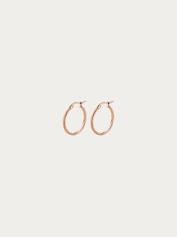 Seren Textured Hoop Earrings