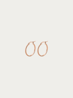 Seren Textured Large Hoop Earrings in 25mm rose gold titanium.