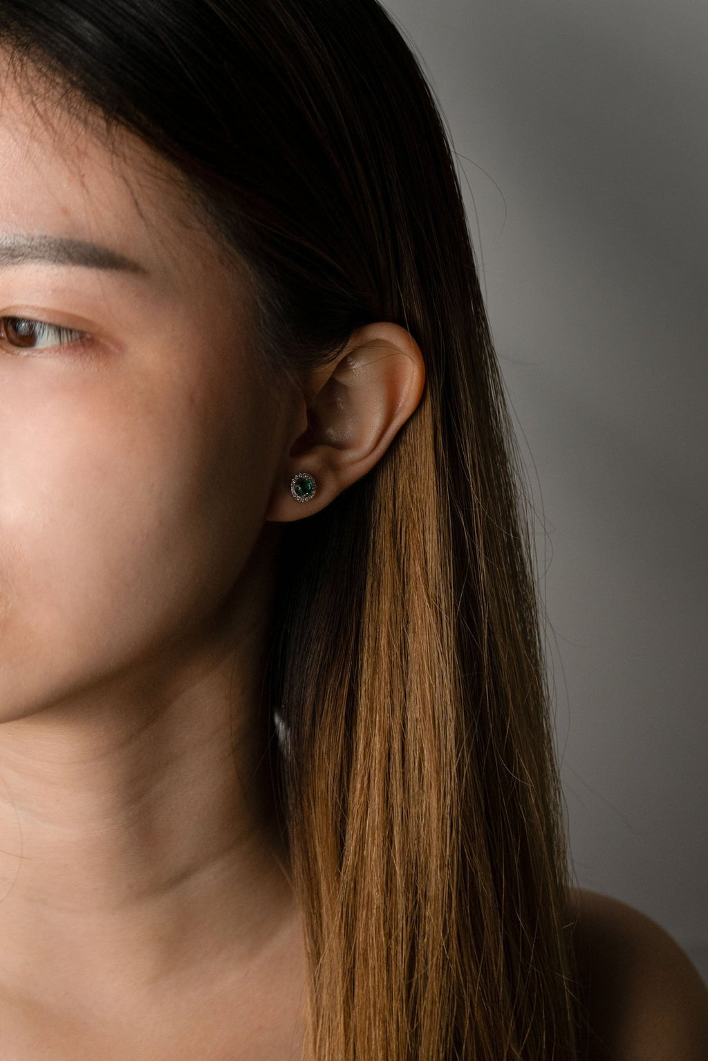 SHERYL Pavé Diamond Sterling Silver Earstuds - Minimalist Lab