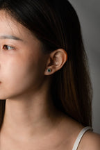 SHERYL Pavé Diamond Sterling Silver Earstuds - Minimalist Lab