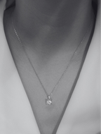 Solenne Moissanite Necklace – 1 Carat Square Cut - Minimalist Lab