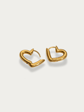 Sonick Edge Heart Hoop Earrings - Minimalist Lab