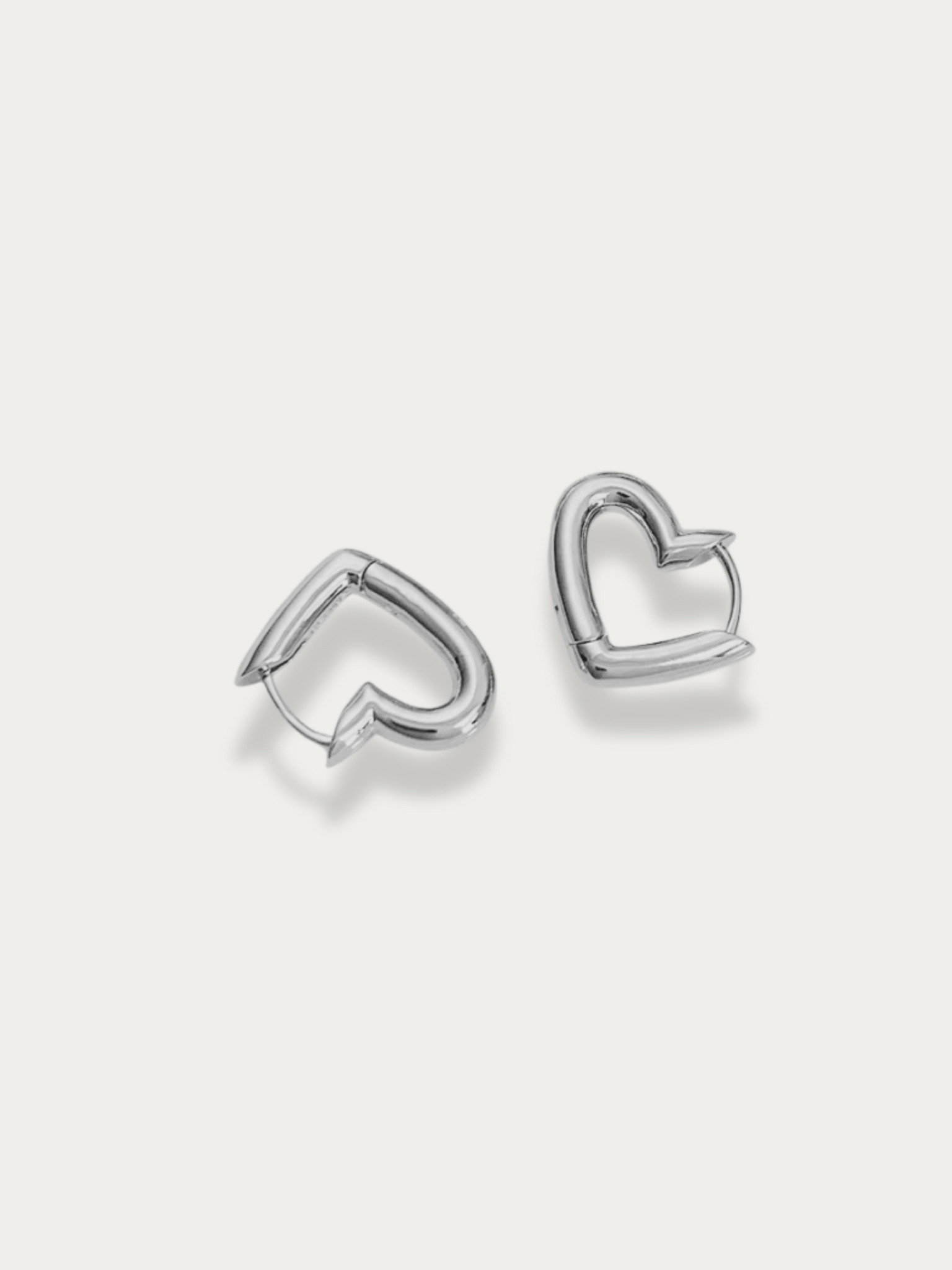 Sonick Edge Heart Hoop Earrings - Minimalist Lab