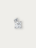 Sparkle Duo Sterling Silver Single Flatback Stud - Minimalist Lab