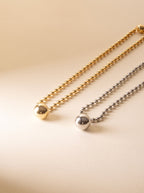 Harmony Sphere Beaded Chain Necklace - Minimalist Lab