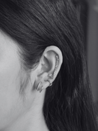 Starry Chain Sterling Silver Single Earring - Minimalist Lab