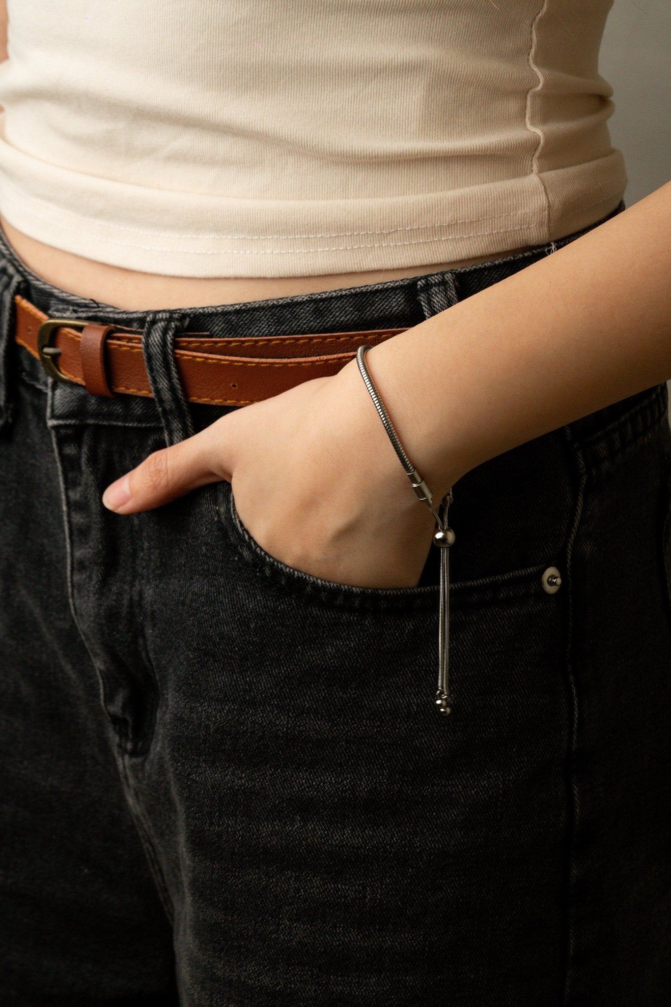 Statement Snake Chain Adjustable Bracelet - Minimalist Lab