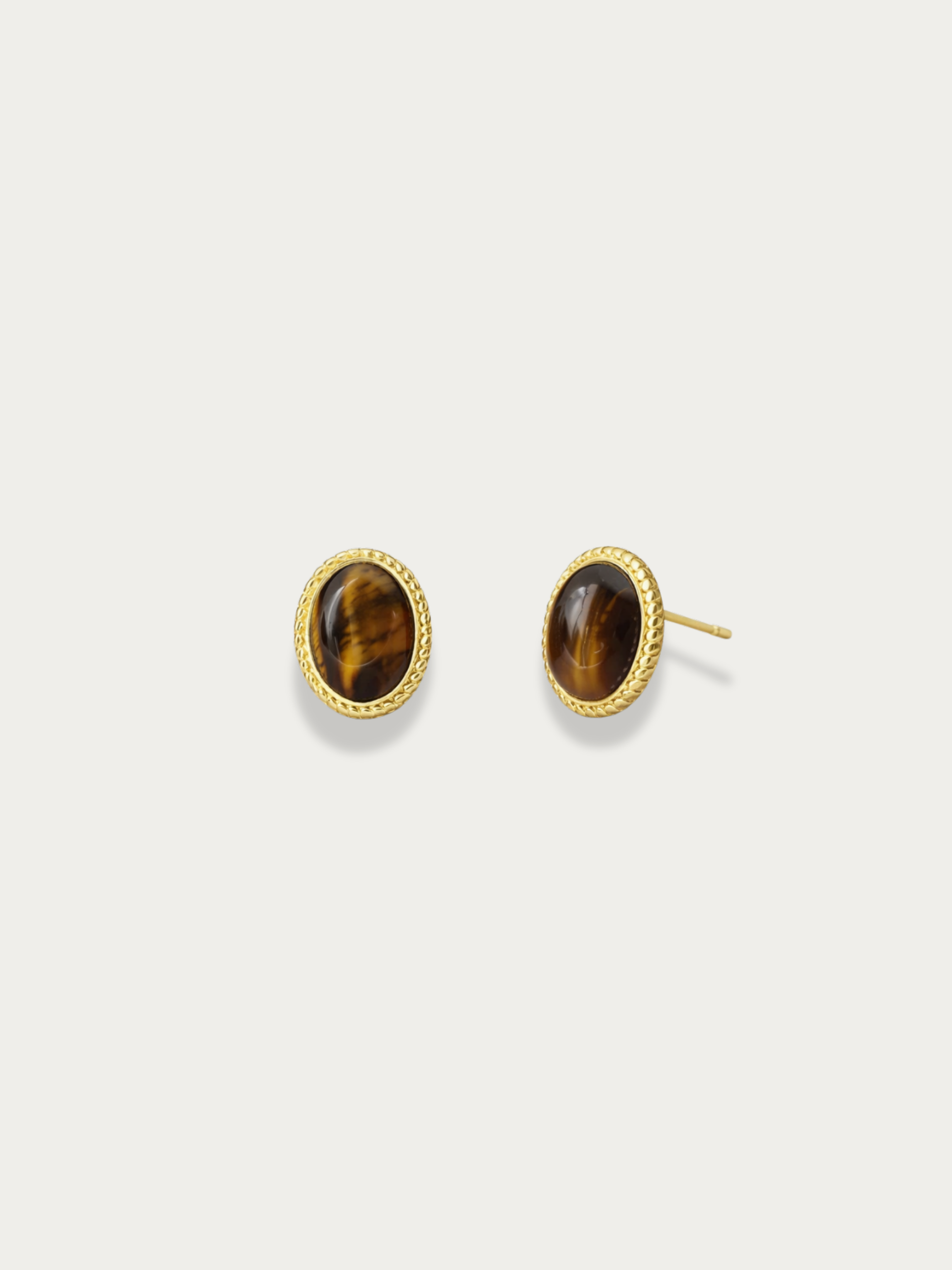 Tatiana Tiger’s Eye Stud Earrings