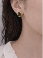 Tatiana Tiger’s Eye Stud Earrings