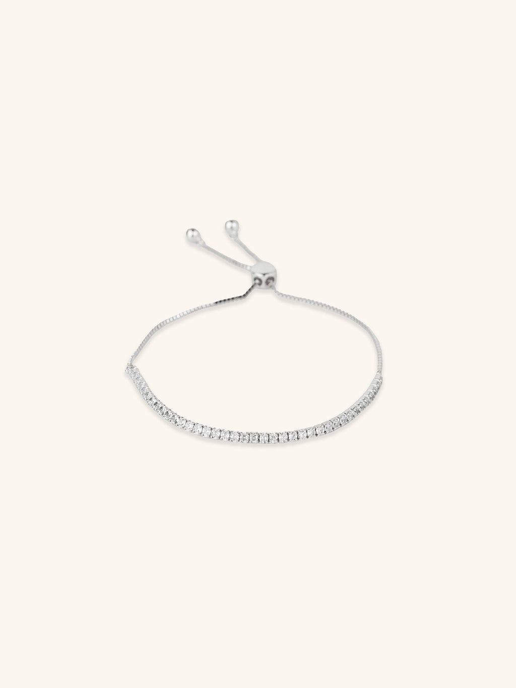 ZENITH Tennis Chain Adjustable Sterling Silver Bracelet - Minimalist Lab