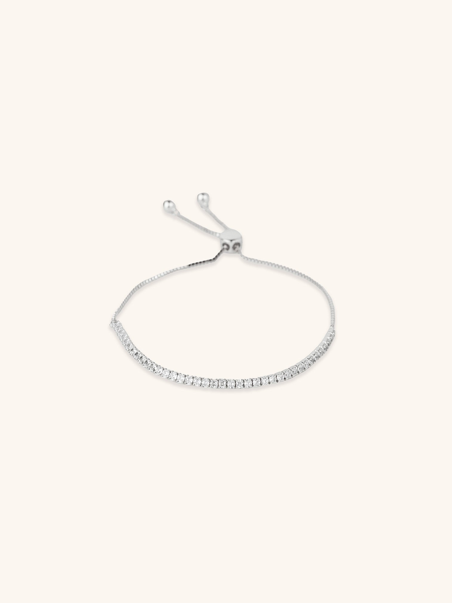 ZENITH Tennis Chain Adjustable Sterling Silver Bracelet - Minimalist Lab