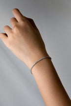 ZENITH Tennis Chain Adjustable Sterling Silver Bracelet - Minimalist Lab