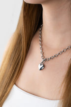 Toggle Heart Cable Chain Engravable Necklace - Minimalist Lab