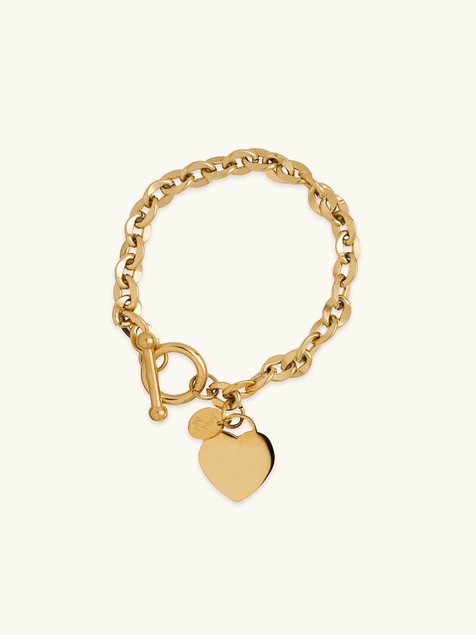 Heart Chain Engravable Toggle Bracelet - Minimalist Lab