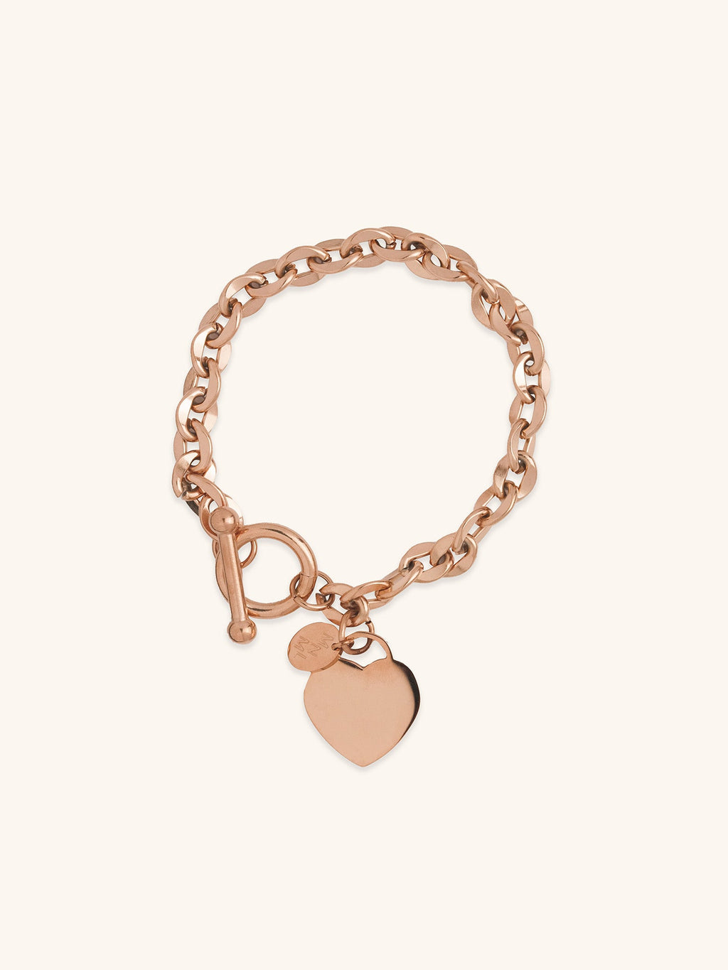 Heart Chain Engravable Toggle Bracelet - Minimalist Lab