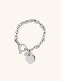 Heart Chain Engravable Toggle Bracelet - Minimalist Lab