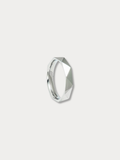 MNML Trion Rhombus Ring in titanium silver — front view, geometric ring Malaysia