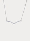 VALENCIA Diamond Bar Sterling Silver Necklace