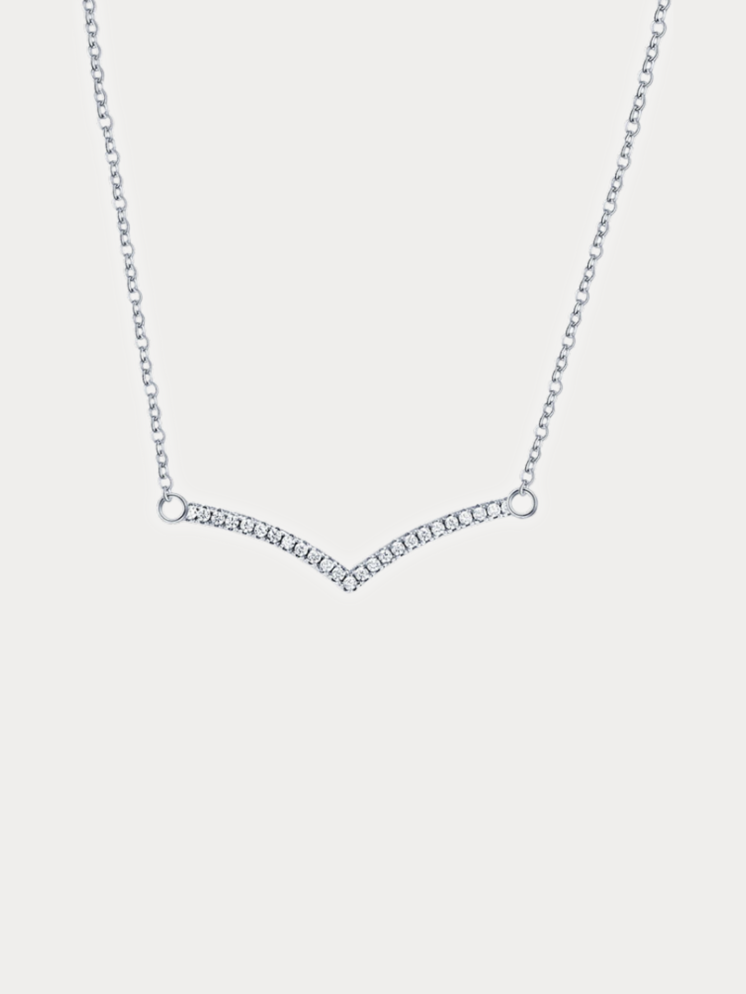 VALENCIA Diamond Bar Sterling Silver Necklace