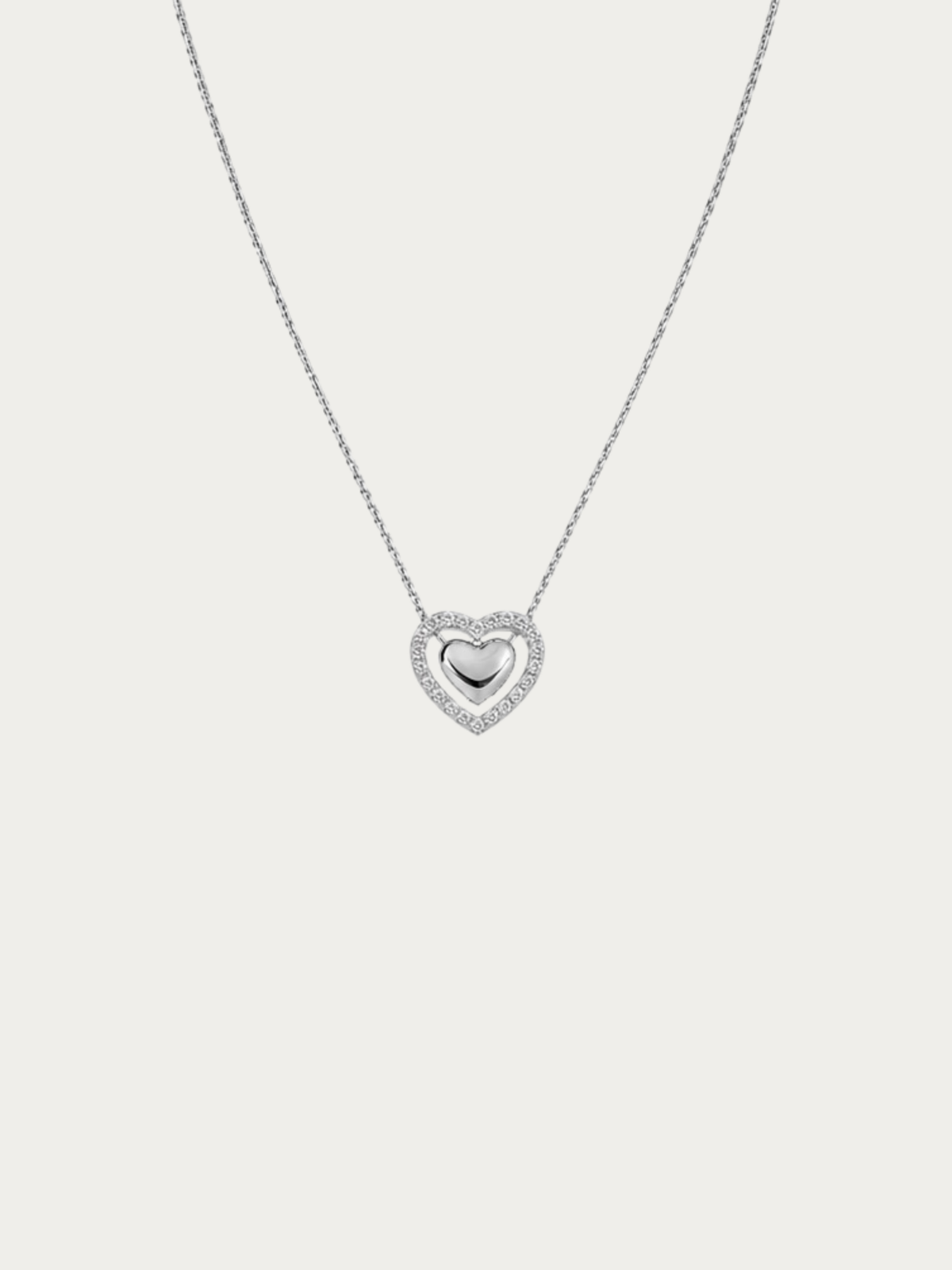 Valen Engravable Floating Heart Necklace