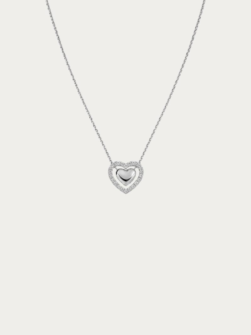 Valen Engravable Floating Heart Necklace