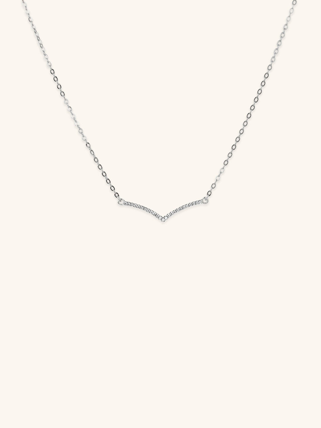 VALENCIA Diamond Bar Sterling Silver Necklace - Minimalist Lab