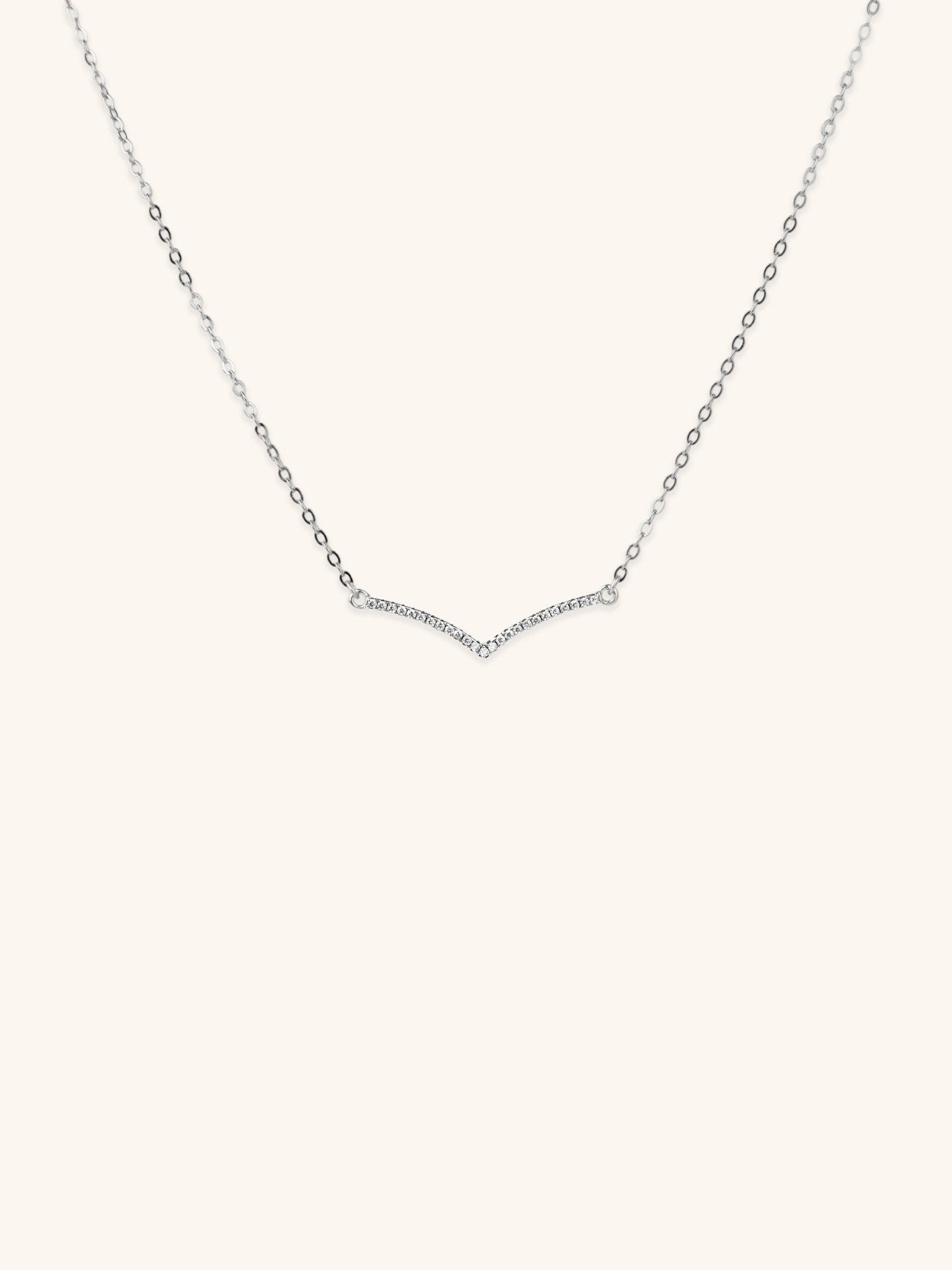 VALENCIA Diamond Bar Sterling Silver Necklace - Minimalist Lab