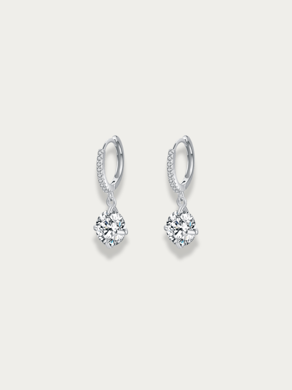 Vivre Solitaire Diamond Drop Earrings - Minimalist Lab