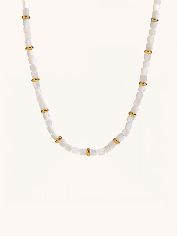 Golden Luster Beaded Necklace