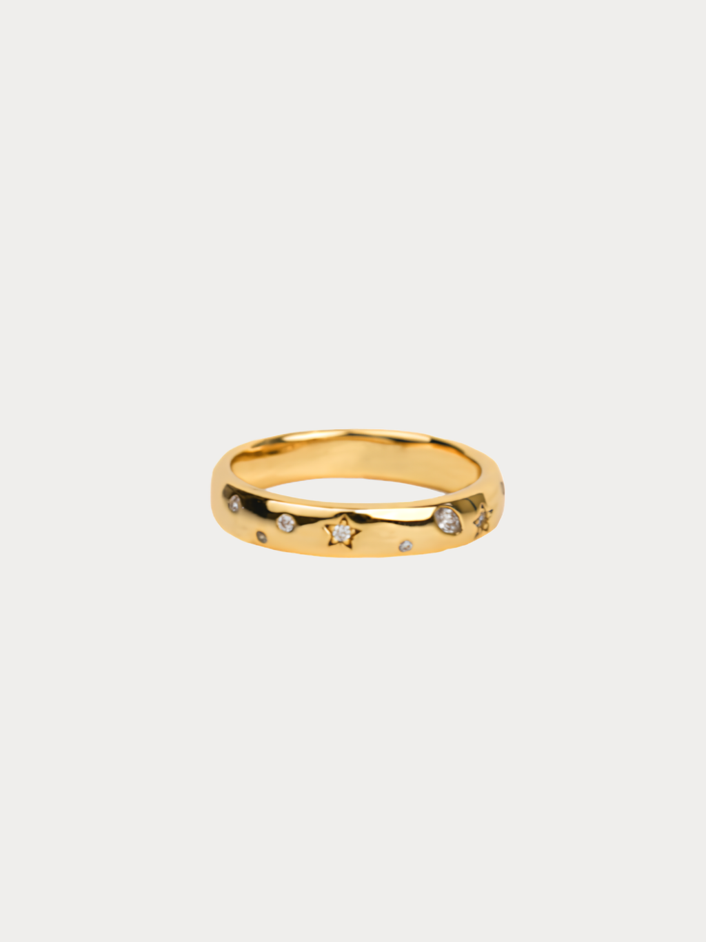 ADALYN Starlight Ring in gold, full view