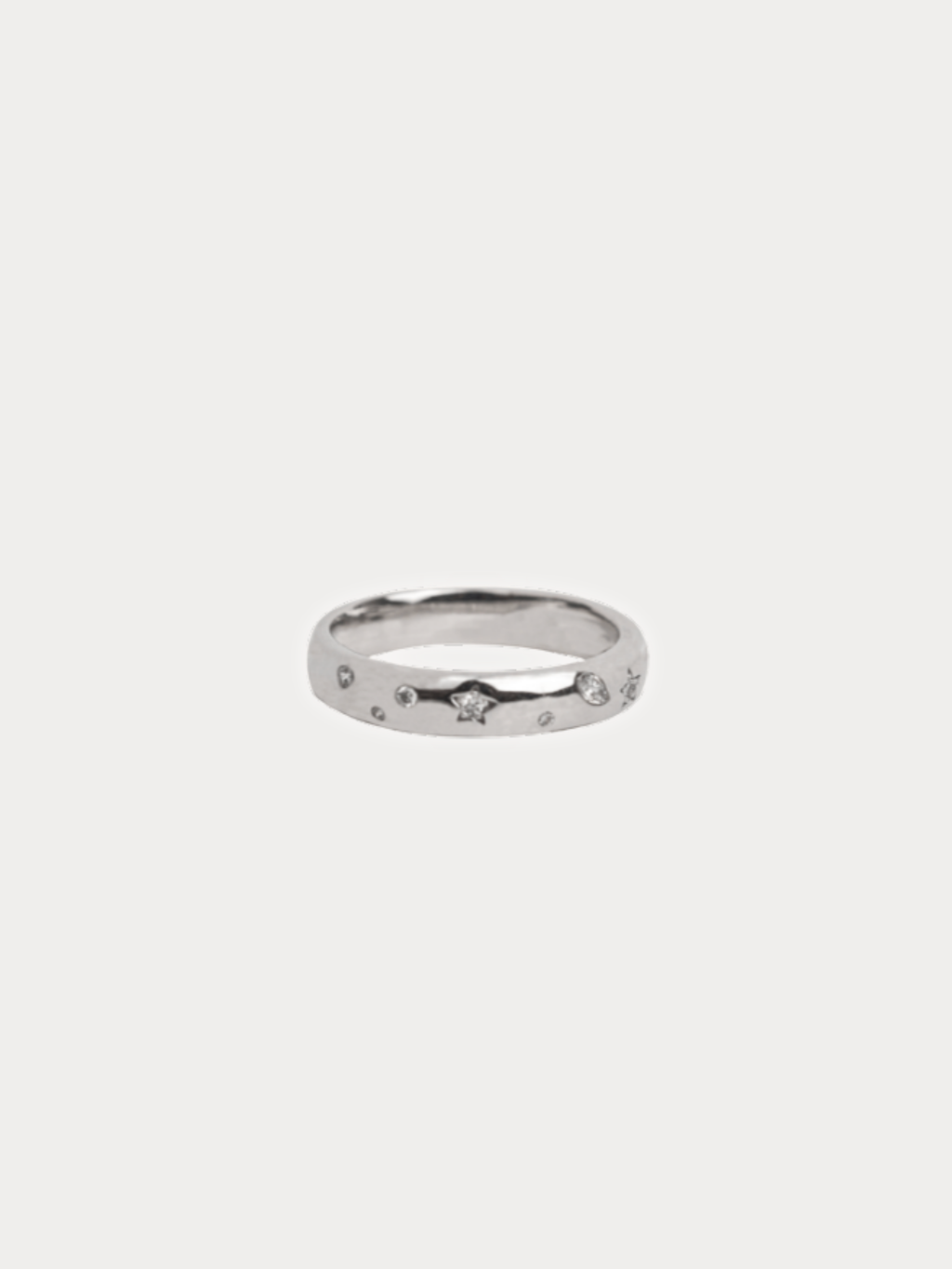 ADALYN Starlight Ring in silver, full view
