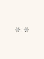 ALASKA Diamond Snowflake Sterling Silver Earstuds - Minimalist Lab